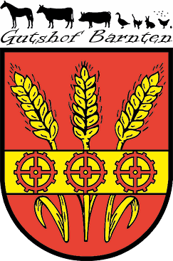 Ortswappen von Barnten, Motiv Aehren und Zahnraeder stehen fuer Landwirtschaft und Bergbau