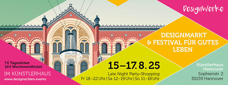 Flyer mit Fassade und Kronleuchter vom Künstlerhaus Hannover