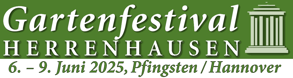 Infokachel Gartenfestival Herrenhausen mit Datum, Pfingsten, Hannover